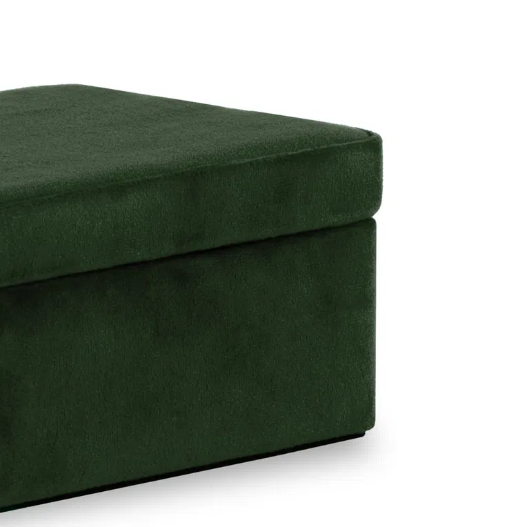 Szkatułka LOVA welurowa zielona 16x12x7cm