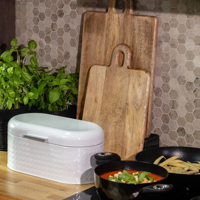 Chlebak HASSEL biały 34x18x16 cm