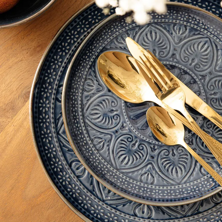 Talerz INDIE obiadowy granatowy 27 cm