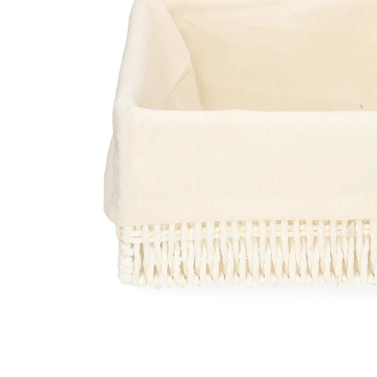 Koszyk TUOMO kwadratowy biały 20x20 cm