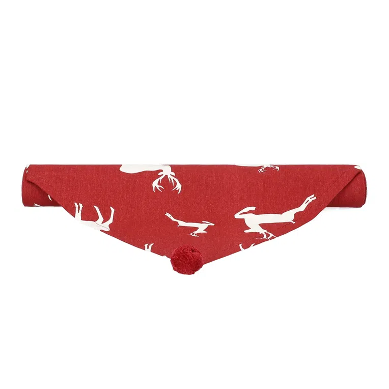 Bieżnik RENAR z pomponem czerwony 40x160 cm