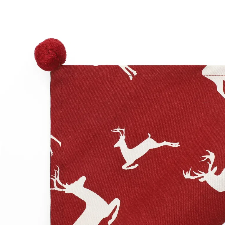 Bieżnik RENAR z pomponem czerwony 40x160 cm