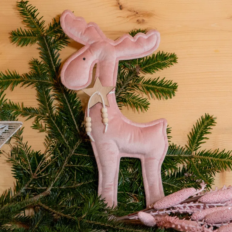 Renifer RONDO różowy 17x39 cm