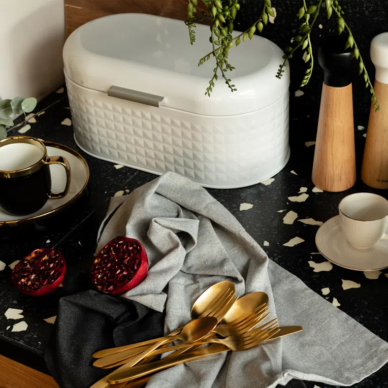 Chlebak HASSEL biały 34x18x16 cm