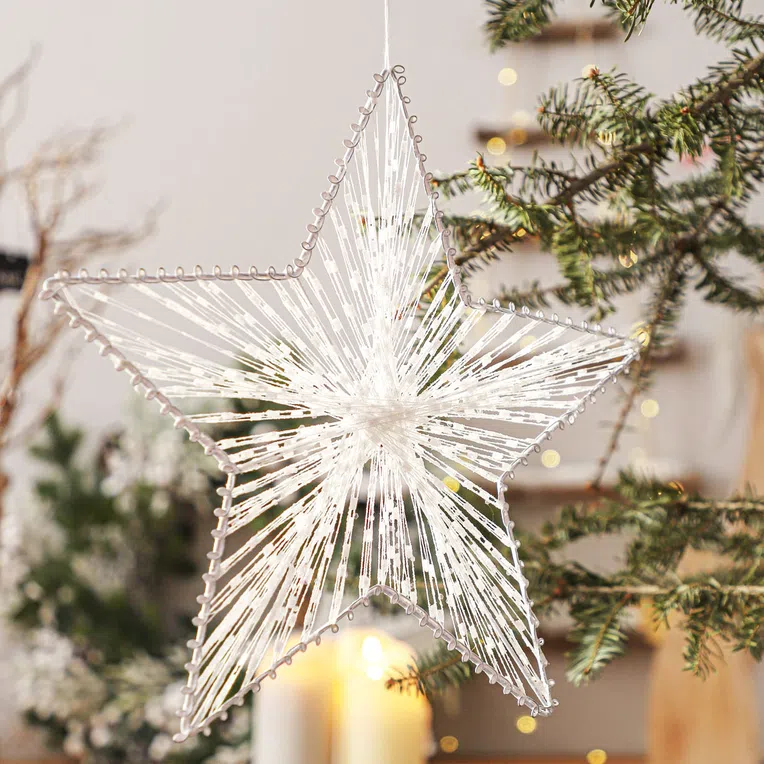 Zawieszka STEA gwiazda biała 30 cm