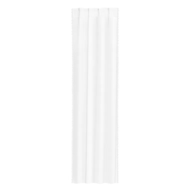 Firanka ADI z pomponikami biała 140x250 cm