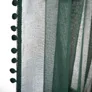 Firanka ADI z pomponikami zielona 140x250 cm