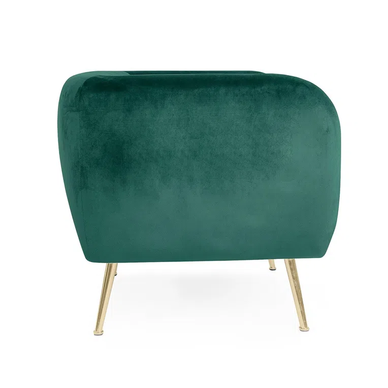 Fotel BARI welurowy zielony 69x79x75 cm