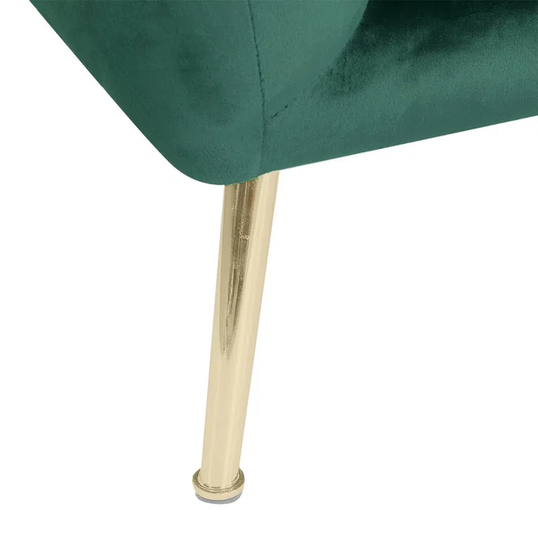 Fotel BARI welurowy zielony 69x79x75 cm