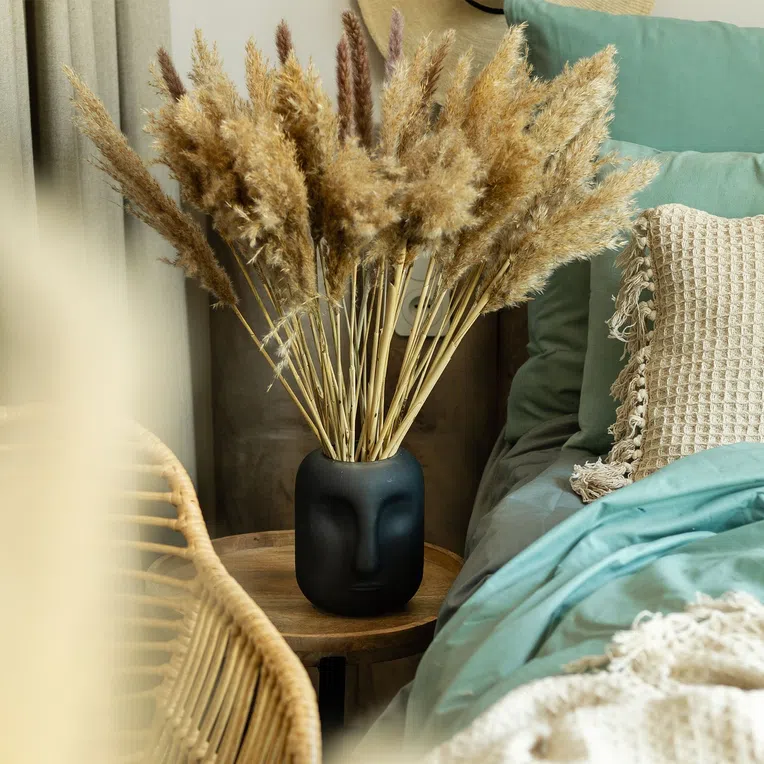 Wazon FACE w kształcie twarzy czarny 17x17x20 cm