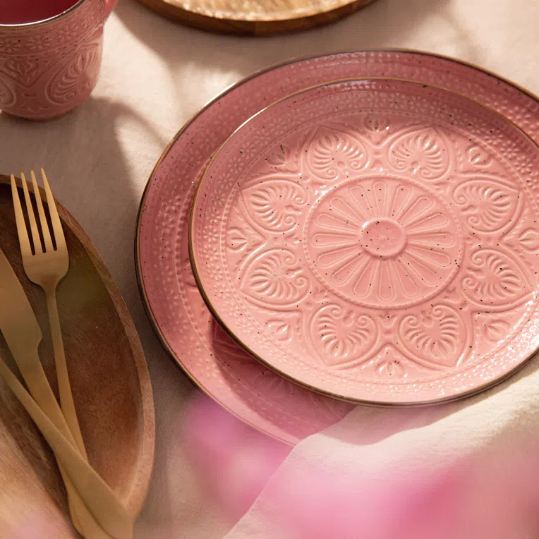 Talerz INDIE obiadowy różowy 27 cm