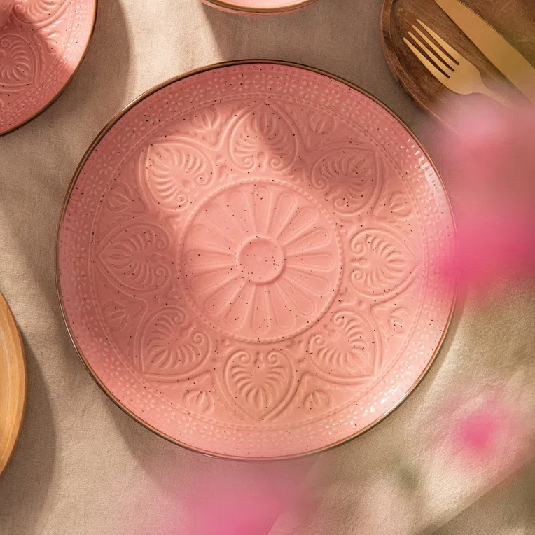 Talerz INDIE obiadowy różowy 27 cm