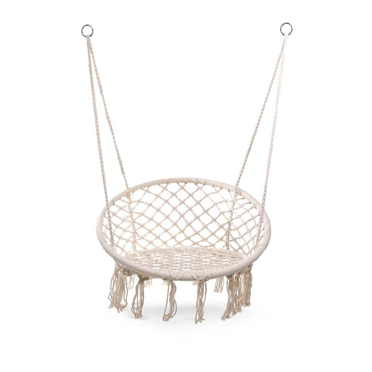 Huśtawka CIRCLE ecru 80x60x120 cm