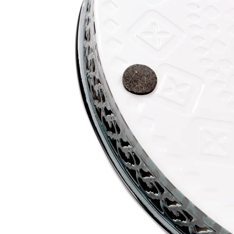 Taca dekoracyjna DEWI okrągła niebieska 25x25x3 cm