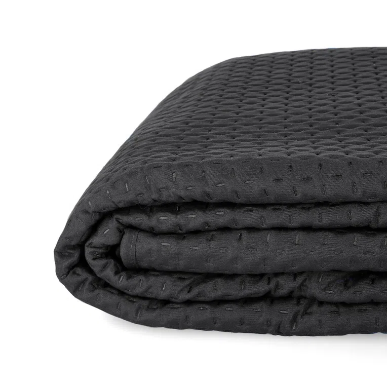 Narzuta ZEMI NEW z wytłoczeniami czarna 200x220 cm