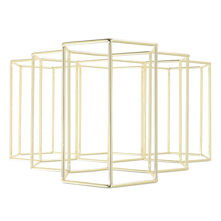 Stojak DUNCAN na wino metalowy złoty 33x16x31 cm