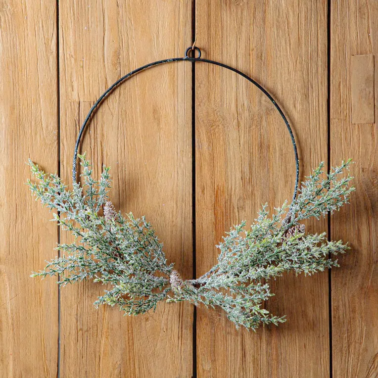 Stroik PASCCO świąteczny na metalowej obręczy 40 cm