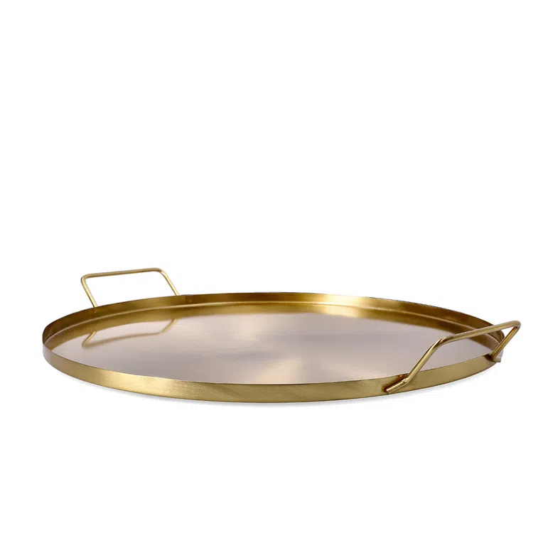 Taca LIGE metalowa złota 33x4 cm