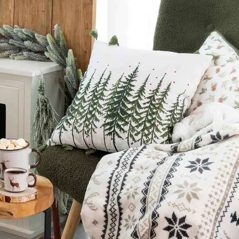 Poszewka SKOV z motywem lasu 45x45 cm