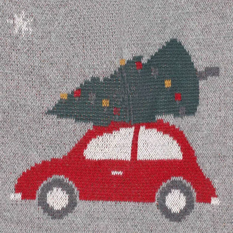 Koc BIL z samochodem świątecznym 130x170 cm