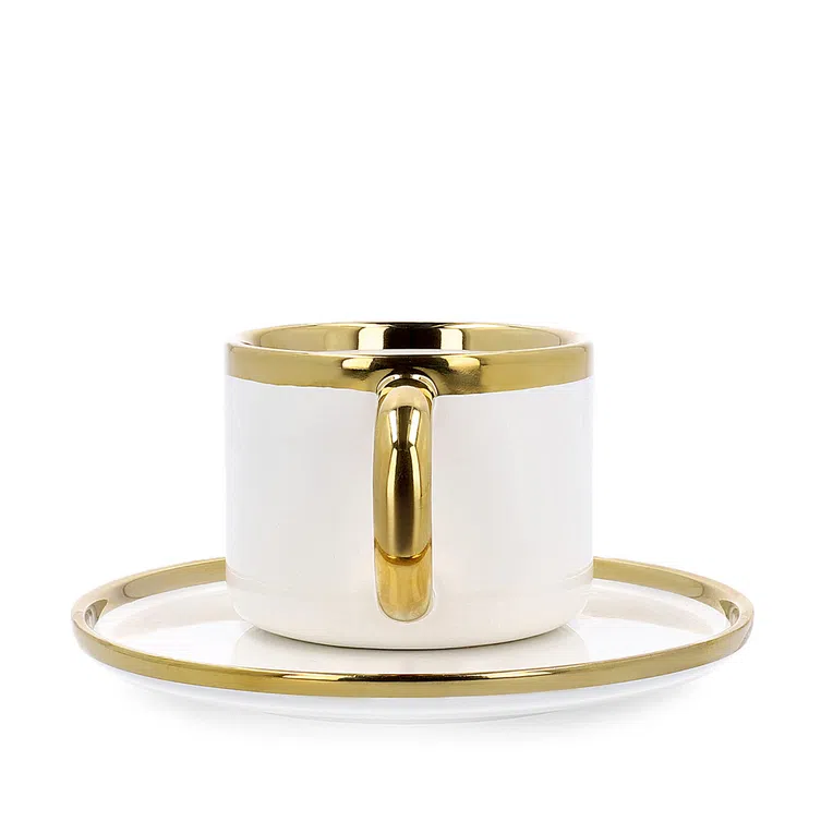 Filiżanka SINNES biała ze spodkiem i łyżeczką 0,2 l