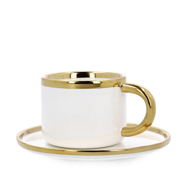 Filiżanka SINNES biała ze spodkiem i łyżeczką 0,2 l