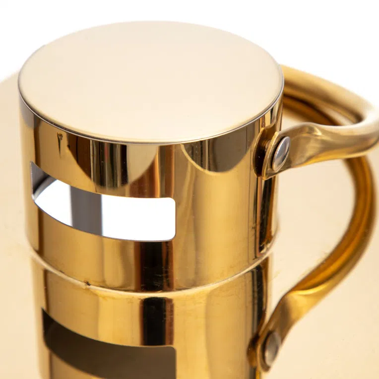 Latarnia TONDO złota 14x14x39 cm