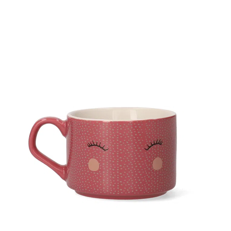 Kubek EYELASHES różowy z rzęsami 150 ml