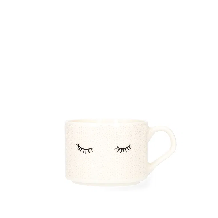 Kubek EYELASHES biały z rzęsami 150 ml