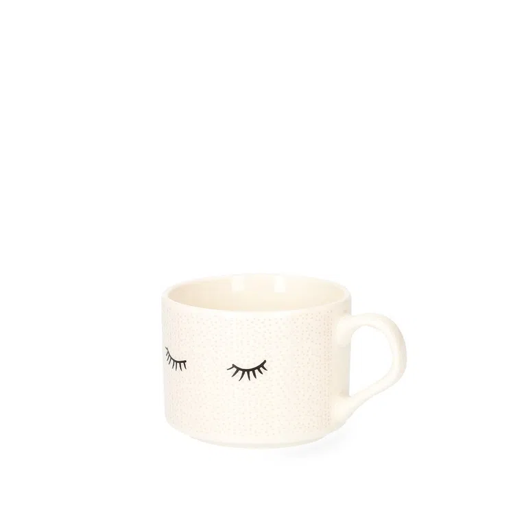 Kubek EYELASHES biały z rzęsami 150 ml