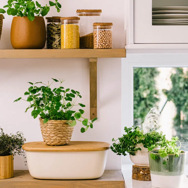 Chlebak NORES z bambusową pokrywką beżowy 37x22x14 cm