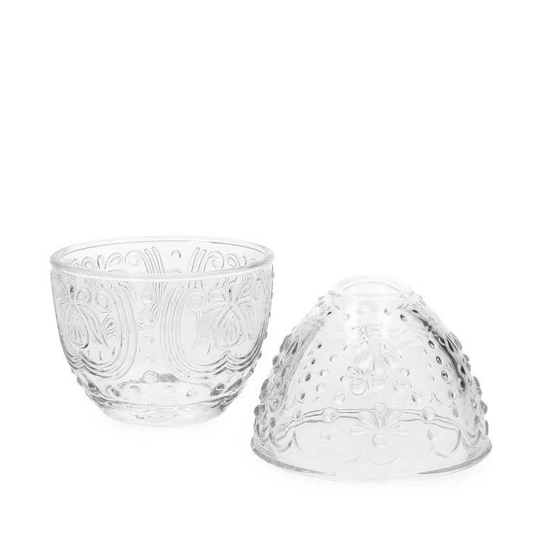 Pojemnik wielkanocny TIGRE szklane transparentne jajko 14x10 cm