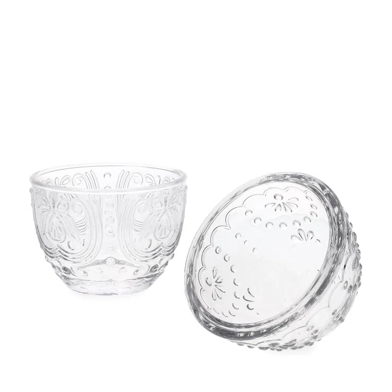 Pojemnik wielkanocny TIGRE szklane transparentne jajko 14x10 cm