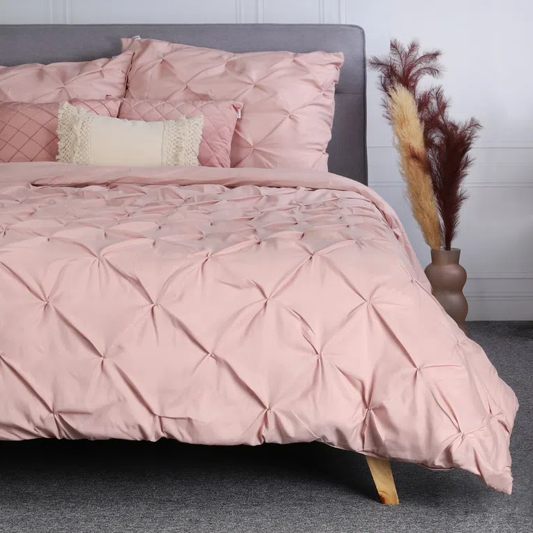 Pościel DALASJO z mikrofibry różowa 200x220 cm