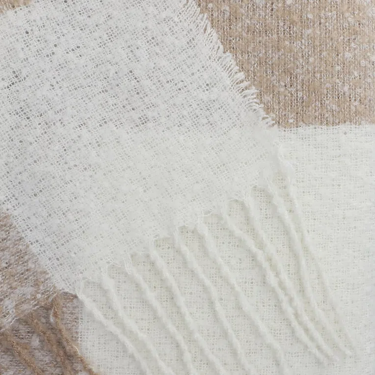 Koc ALLORA z przędzy boucle ecru 130x170 cm