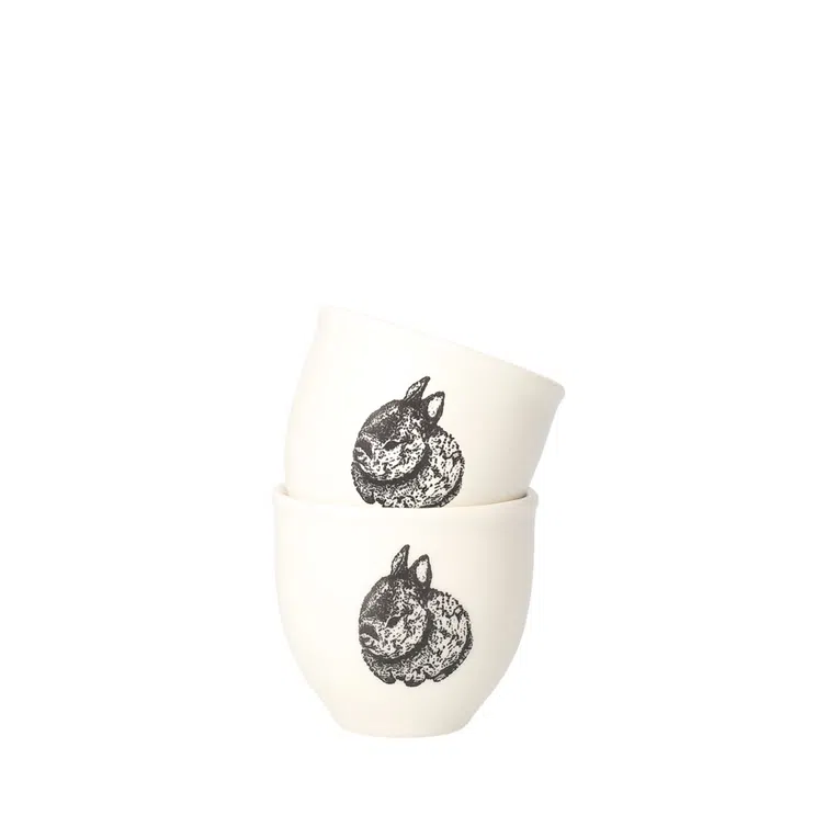 Kieliszek na jajko DIBI z zającem 2 szt.
