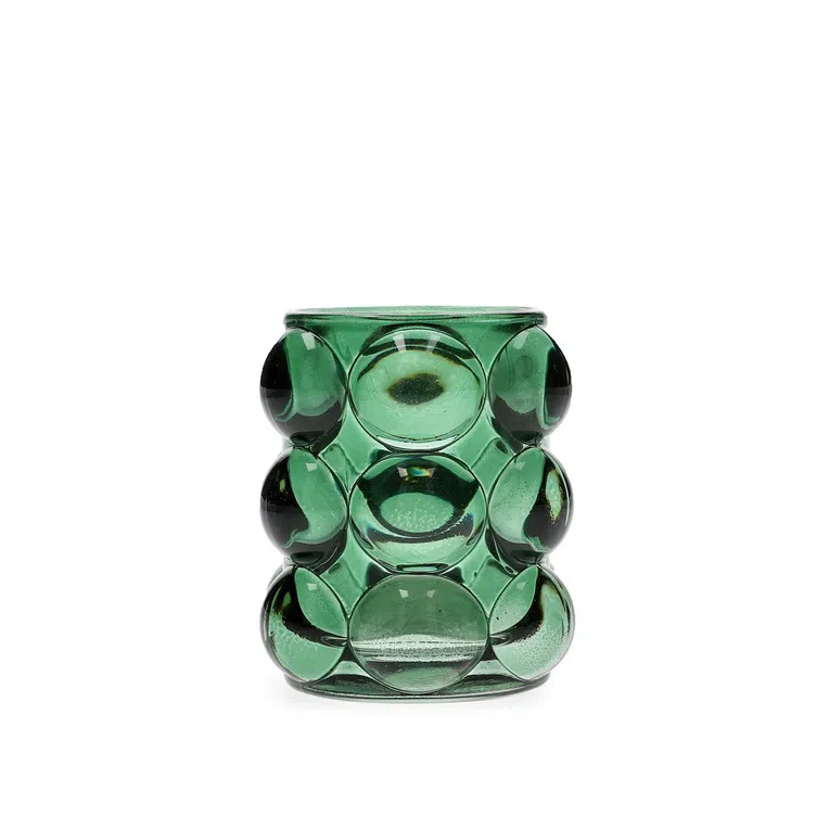 Świecznik BUBBLE zielony 9x9,5 cm