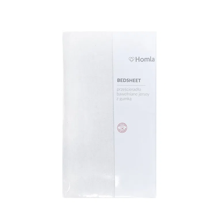 Prześcieradło CLAIRE jersey białe 140x200 cm