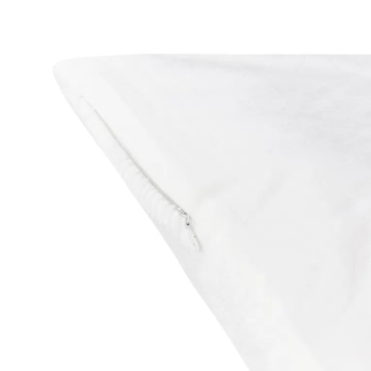 Poszewka SULA z haftem w liście ecru 45x45 cm