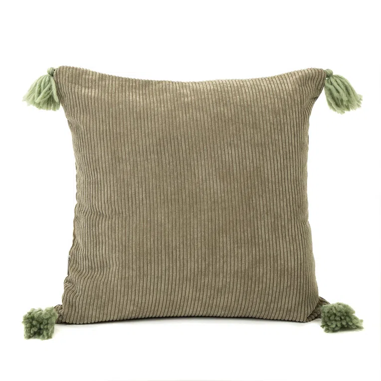 Poszewka ARENA sztruksowa zielona 45x45 cm