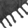 Koc BRAID gładki z frędzlami szary 130x190 cm