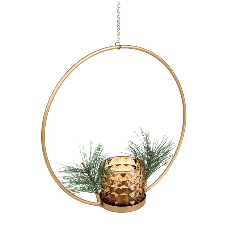 Lampion GIGO zielony 25x7x25 cm