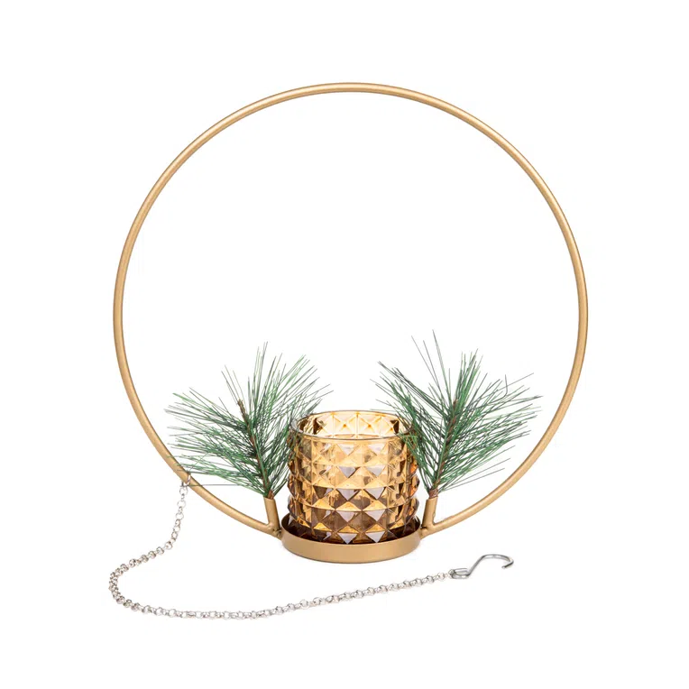 Lampion GIGO zielony 25x7x25 cm