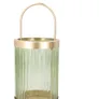 Lampion TELDO z zielonym szkłem 12x26,2 cm