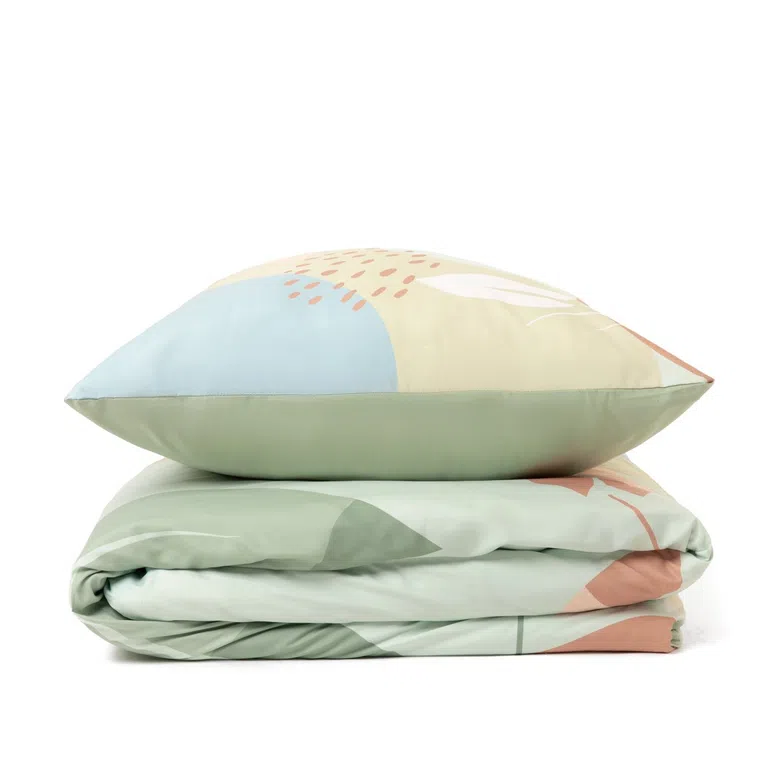 Pościel NIRMA z mikrofibry w liście 160x200 cm