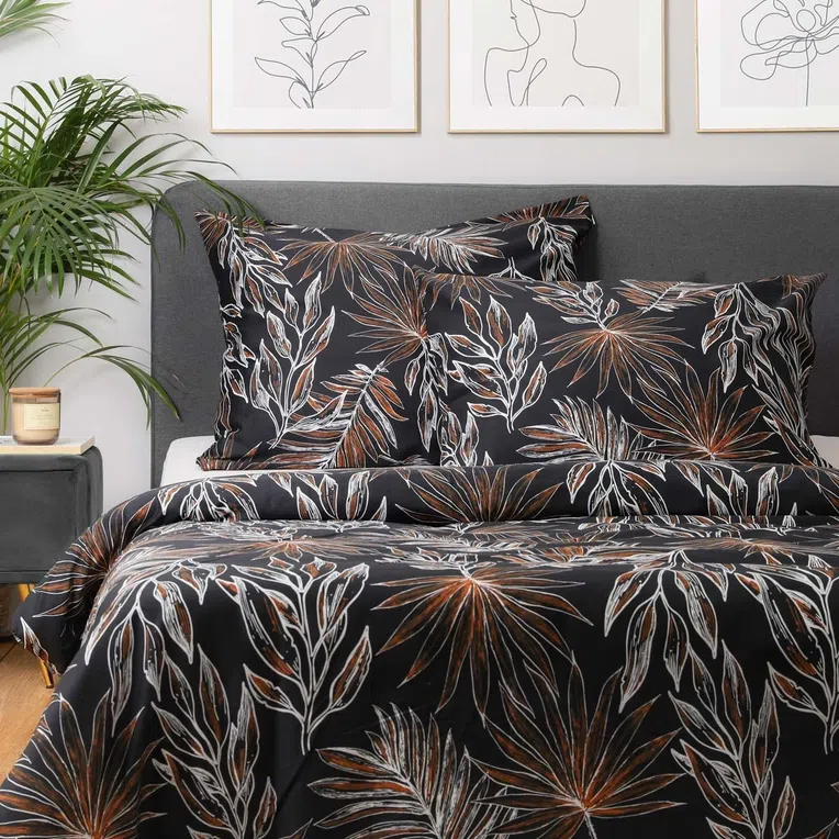 Pościel CHELLO satynowa granatowa 200x220 cm