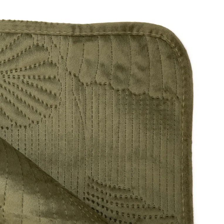 Narzuta GAVLE z wytłoczeniami w liście oliwkowa 200x220 cm