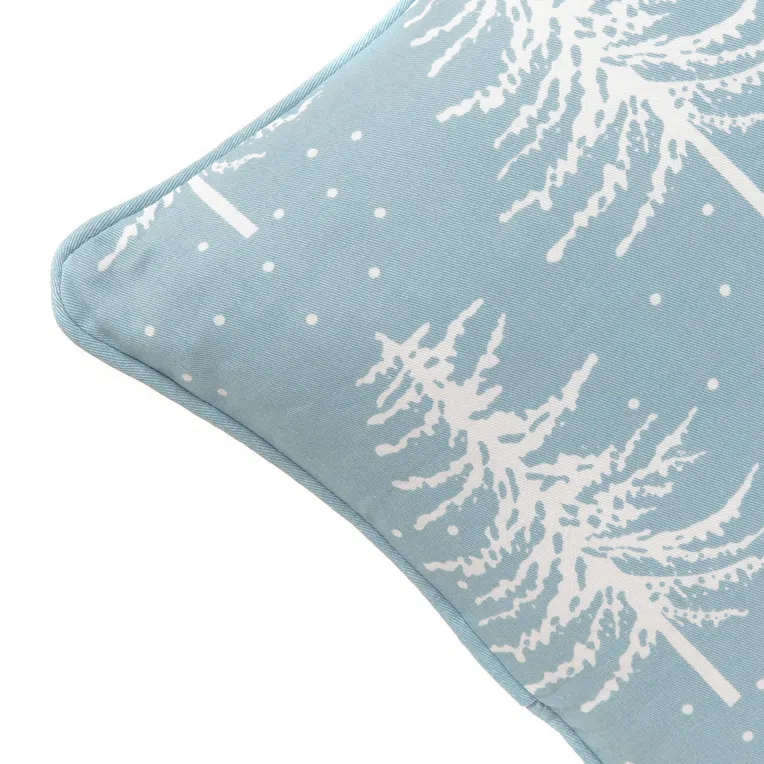 Poszewka TANNA w białe choinki niebieska 45x45 cm