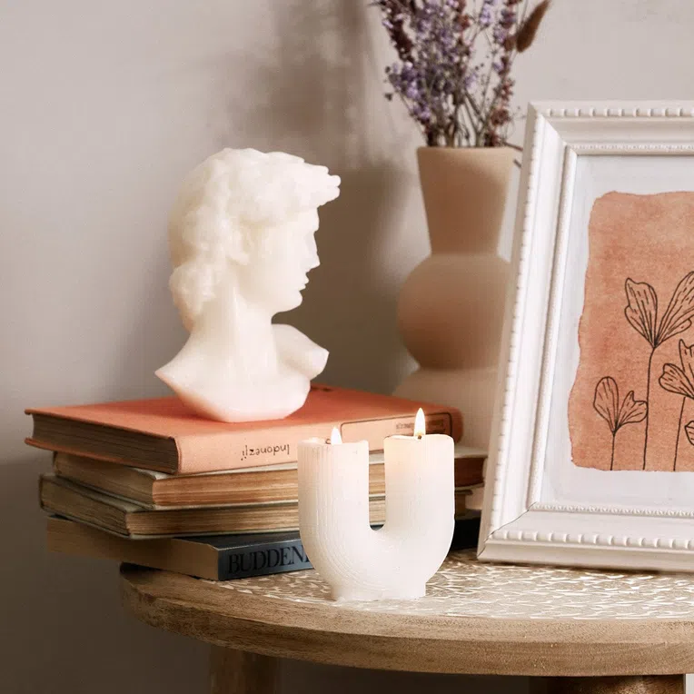 Świeca PONTIS ecru 8,8 cm