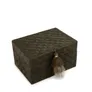 Szkatułka MELA welurowa ciemnozielona 17,5x12,5x9,5 cm